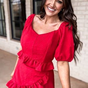 Floral Jacquard Lace Sweetheart Crop Top